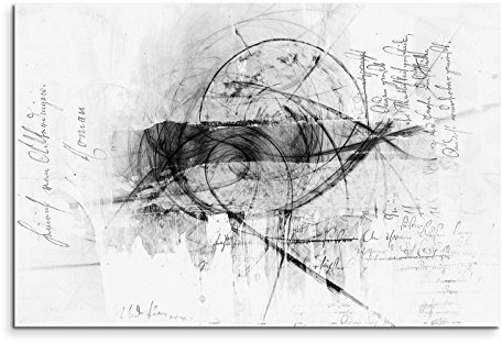 Abstrakt 1425-120x80cm SCHWARZ-WEISS Bilder - Wandbild Kunstdruck in XXL Format - Fertig Aufgespannt – TOP - Leinwand - Wand Bild - Kunst Bild - Wandbild abstrakt XXL