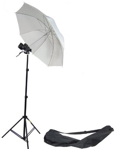 DynaSun MM2KIT 2in1 Studio Set Foto Video Licht Lampenstativ mit doppel Lampenfassung Lampenhalterung Reflexschirmhalter, Schirm Reflexschirm für Blitze Lampen