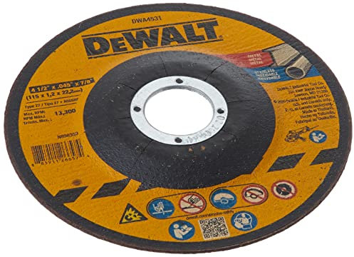 DEWALT DWA4531 T27 Metal Cut-Off Wheel, 4-1/2-Inch X .045-Inch X 7/8-Inch