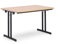 Certeo Klapptisch | HxBxT - 720 x 1200 x 800 mm | Extra Starke rechteckige Platte | Gestell schwarz - Platte Buche-Dekor | Klapptisch Mehrzwecktisch Konferenztisch