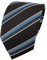 TigerTie Designer Krawatte in türkis blau silberweiss schwarz gestreift