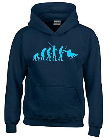 Snowboard Evolution Kinder Sweatshirt mit Kapuze Hoodie Navy-Sky, Gr.152cm