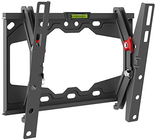 Barkan TV Wall Mount, 13-43 inch Tilt Flat/Curved Screen Bracket, Holds up to 88lbs, Auto Lock Patented, Fits LED OLED LCD