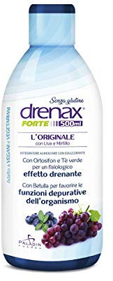 Drenax Mirtillo 500ml Integratore Alimentare Drenante, Depurativo e per la circolazione a base di linfa di betulla, ortosifon.