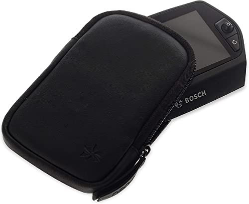 honju Bike Echtledertasche für Bosch Nyon E-Bike/Pedelec (Displayschutz, Innentasche für Schlüssel, Schutz vor Kratzern & Schmutz) - schwarz