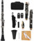 Bb Clarinet, Professional 17 Keys Anfänger Klarinette für Schüler mit Reed, Schraubendreher, Tragetasche und Klarinettenreparaturwerkzeugen Tragbares abnehmbares Bb Tone Clarinet Set(schwarz)