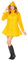 W WIDMANN MILANO Party Fashion - Greta Regenmantel, Mantel mit Kapuze, Gelb, Regenjacke, Faschingskostüme