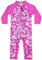 weVSwe Baby Mädchen Badeanzug UPF 50+ Sonnenschutz Recycling Stoff Einteiler Kleinkind Langarm Rash Guard Rosarot Fischschuppen 6-12 Monate