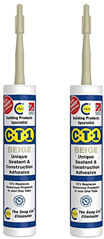CT1 - Mastic de construction et tube adhésif pour pratiquement tous les matériaux (beige)