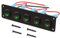 RUNCCI-YUN 12V pannello interruttore,Pulsante Interruttore Rotondo,12-24V 5 Gruppi Pannello interruttori a levetta LED,Pannello Interruttori a Bilanciere per Auto, Barca, Camion (Verde)