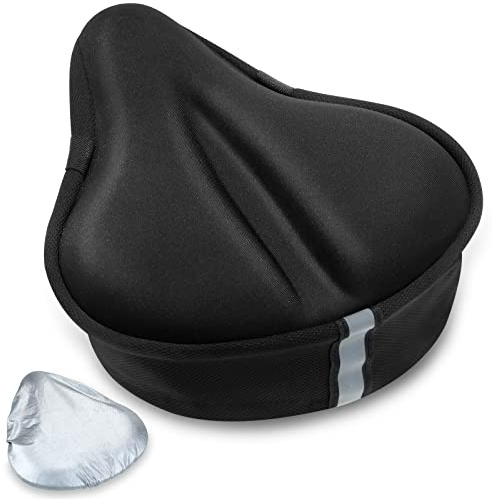 CUNCUI Gel-Fahrradsitzbezug, Fahrradsitzbezüge, Fahrradsitzkissen für Damen und Herren, Komfort-kompatibel, geeignet für Outdoor und Indoor (27,9 x 25,4 cm)