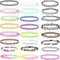 Choker Halsband Kette Tattoo Halskette für Frauen Mädchen 24 Stück Joker Kette Elastische Tattookette Choker Halsketten Set Bunte Tattoo Armband für Frauen Mädchen Teen Kinder Geschenk