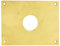 Plaque de propreté trou rond 22 laiton poli 50x50mm HERACLES 251352 TR22