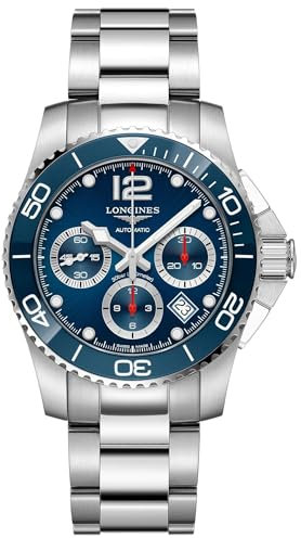 Longines HydroConquest Chronograph Automatik blaues Zifferblatt Herrenuhr L3.783.4.96.6 Chronograph, Chronograph