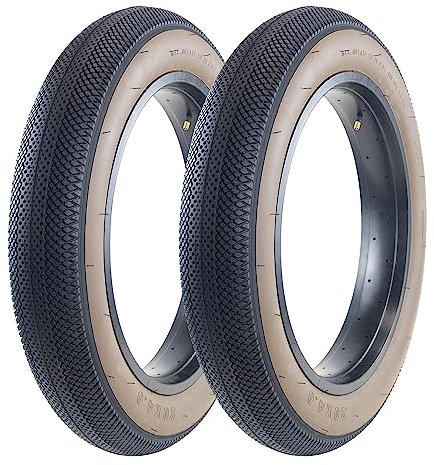 MAKELEN 2 Stück Fat Bike Reifen 66 x 10,2 cm E-Bike-Reifen, kompatibler Ersatz-Fahrradreifen für Mountainbike, Schnee und Strandrad, braune Seitenwand