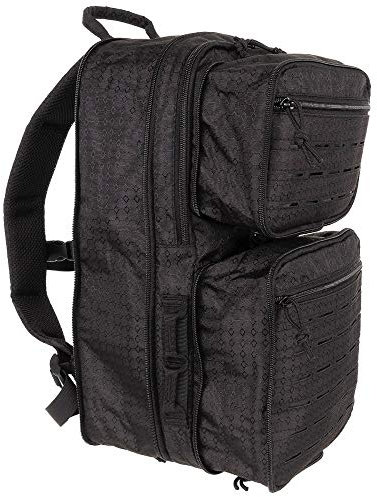 geo-versand Rucksack, Compress,schwarz OctaTac Molle Modular Schlaufen Variable Liter Bund