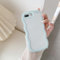 UEEBAI Case for iPhone 7 Plus and iPhone 8 Plus, Clear Case Cute Curvy Aesthetic Wave Wavy Slim Shockproof Phone Bumper Cover Translucent Soft Pretty Protective TPU Case for girls women - Baby Blue