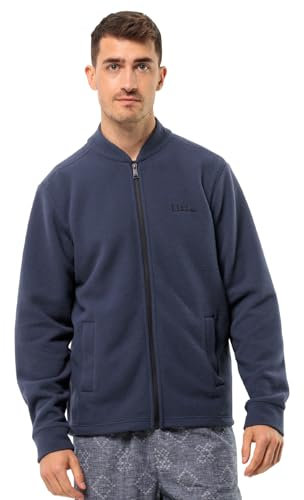 Jack Wolfskin Light Curl Jkt M Giacca in Pile, Blu Notte, M Uomo