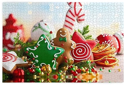 Personalized Jigsaw Puzzle - Create Custom Picture Puzzle For Family And Friends Gingerbread Man Candy