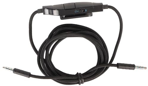 Ersatz-Soundkabel für G633 G933 G935 G635, 3,5-mm-Gaming-Headset-Aux-Kabel mit Integrierter Mikrofon-Stummschaltung und Lautstärkeregelung