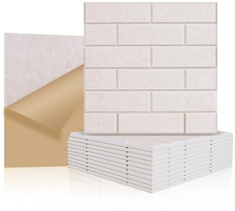 GUUSII HOME Akustikpaneele Schallabsorber Selbstklebend 30 * 30 * 1cm Wandpaneele Schalldämmung Schallschutz für Büro Tonstudio Polyester Akustik Panele Schallisolierung für Tür (Beige, L 12 Pack)