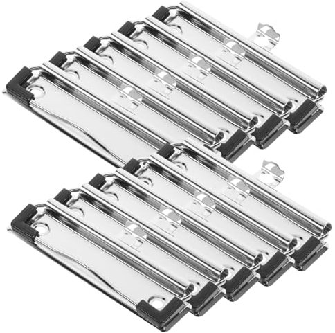 HOODANCOS Lot De 10 Pinces À Reliure En Métal Pour École Bureau Support Mural Pour Documents Pinces À Presse-papiers En Métal Robustes Pinces À Reliure Polyvalentes