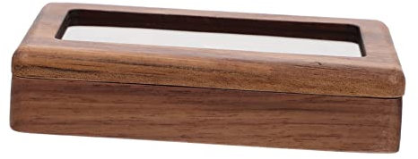 MAGICLULU Kastenkasten Schmuck-display-box Eheringe Hölzern Herz Ohrring Mini-trampolin Verlobungsringhalter Herrenohrring Ringe Für Männer Hochzeit Ohrringe Beschriftung Holz Reisen