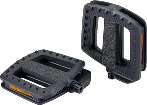 BBB Cycling ErgoBase Fahrradpedale | Große Plattform Ergonomische Fahrradpedale | Geeignet für Stadt-, Lasten- und E-Bikes | BPD-47, Schwarz