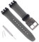 GREENOLIVE Ultradünnes Ersatz-Uhrenarmband aus Silikonkautschuk für die Swatch Skin-Serie (16 mm) (Hellschwarz)