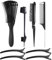 Daletu 4-Teiliges Lockenbürste Haarbürsten, Curly Hair Brush Entwirrbürste, professionelle Friseurkämme, Entwirrungsschwanzbürsten mit Spitze, Doppelkantenbürste Schwarz