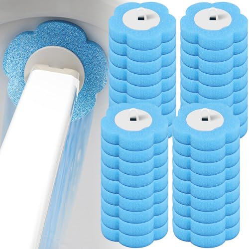 Disposable Toilet Bowl Cleaner Wand,Disposable Toilet Bowl Brush,Disposable Toilet Cleaning SystemToilet Wand,for Sink Bathtub Wash Basin Mop Pool (Blue,Only 36 Refill Heads)