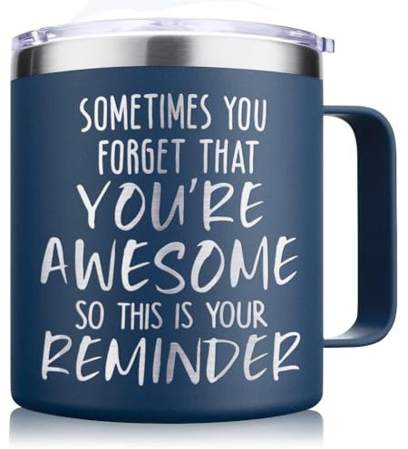 Sheinly You're Awesome Gifts for Men Fathers Day Birthday Gifts for Him Husband Dad Boyfriend 14Oz Travel Coffee Mug
