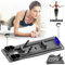 Pilates Reformer Board, Faltbares Reformer für Pilates Multifunktionales Fitness-Board Pilates Brett Pilates Reformer Set Mit LED Zähler Auto Rebound Verstellbarer Griff Übungsbrett Schwarz
