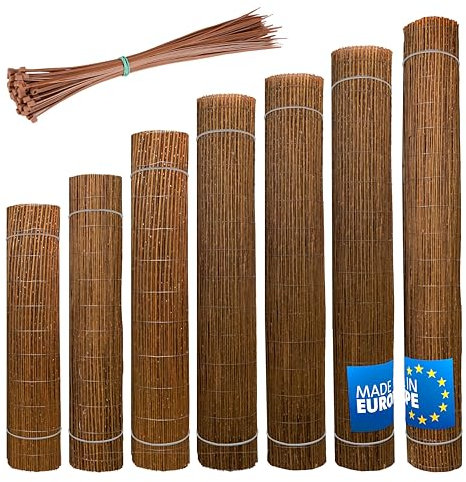 Wicker garden Weidenmatte 90 x 260 cm - natürlicher Sichtschutz für Garten, Balkon und Terrasse, Sichtschutzzaun in 60 Größen, Sichtschutzmatte Gartenzaun - Windschutz & Sonnenschutz