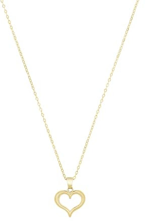 Amor Kette mit Anhänger Damen Halsschmuck, 45 cm, Gold, Herz, Kommt in Schmuck Geschenk Box, 2014464