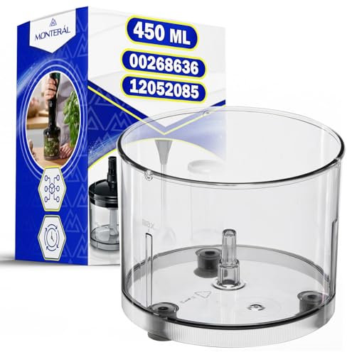 MONTERAL Bol para Batidora Mano 450 ml con Código Original 00268636 12052085 para Bosch para Siemens - Garantía de 10 Años