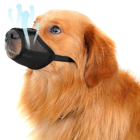 Yingphia Maulkorb Für Hunde,Atmungsaktiv & trinkbar,Verstellbar für kleine bis große Hunde (Chihuahua, Schäferhund, Bulldogge) Sicher gegen Beißen, Bellen & Kauen (XL)