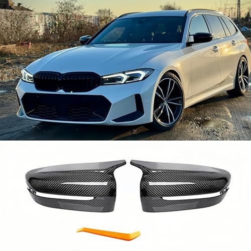 POETRYXIAO Auto Rückspiegel Abdeckung Kompatibel mit B-MW G20 G21 G22 G23 G30 G31 G11 G12 G15 G16 Nur Modell mit Linkem Ruder, Geeignet für Tuning (Kohlefaser)
