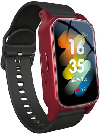 customty Orologio intelligente con rilevamento delle cadute per anziani, localizzatore GPS e allarme Sos, Videochiamata 4G HD, impermeabile, ideale per demenza/alzheimer (rete)