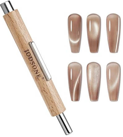 JODSONE 3-in-1 Katzenaugen-Magnet für Nägel, zylindrisches & quadratisches Magnet-Nail-Art-Werkzeug, starke Magnete für Katzenauge-Gel-Polish-Design DIY