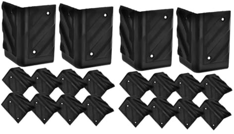 MAGICLULU 20 Stück Teiliges Lautsprecher eckenschutz Schwarzem Kunststoff Robuste Kantenschoner für Boxen Gitarrenverstärker und Tischschränke Einfacher Schutz vor Beschädigungen Beim