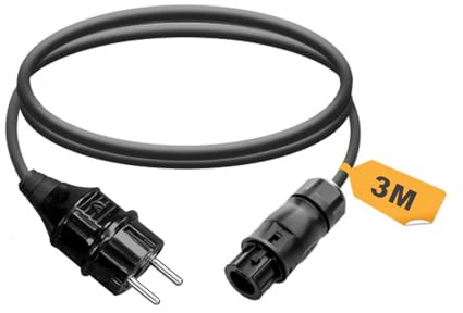 enjoy solar® 3m Anschlusskabel für Mikrowechselrichter – Betteri® BC01 auf Schuko, Plug & Play, kompatibel mit Balkonkraftwerk