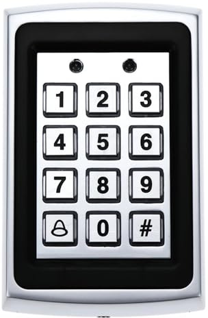 EM4100 Schlüsselanhänger, RFID-Metall-Zugangskontrolltastatur, wasserdicht, Regenschutz, Außentüröffner, elektronische Schließsystemabdeckung Zuhause im Freien(B02 with 10 Keys)