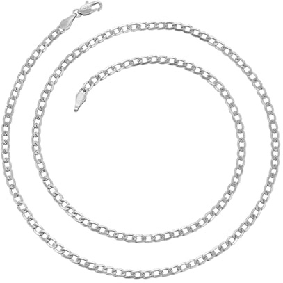 Karma NH11767410 Halskette Silber Herren 59 cm Kette Platin beschichtet Herrenschmuck Männer Herrenhalskette modern Geschenk für Ihn Panzerkette