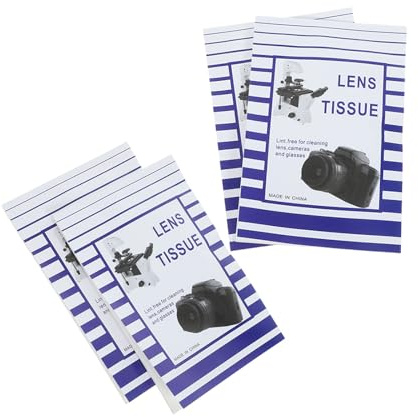 Tofficu 200pcs Portable Screen and Lens Cleaning Paper for Microscopes and Tablets, Soft Dry Lens Tissue Versatile Application for Home and Office Use, White Paper Wipes