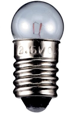 10 Stück L-3631 IVP Kugelförmige Lampe Sockel E10