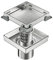 Neodrain ZS3T0104 Quadratischer Duschrinne mit Kacheleinsatz Gitter 4 Zoll 304 Edelstahl gebürstet