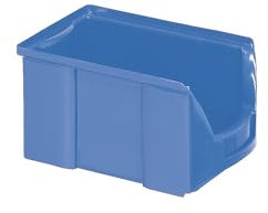 kaiserkraft | FUTURA-Sichtlagerkasten aus Polyethylen | LxBxH 229 x 148 x 122 mm | VE 25 Stk | blau