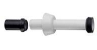VALSIR serie VS0803511 Canotto per collegamento cassette wc da incasso completo di rosone-morsetto e riduzione 40/45 lunghezza 250 mm bianco | da incasso completo di rosone-morsetto e riduzione 40/45 lunghezza 250 mm bianco