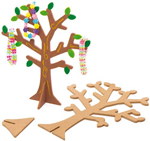 Baker Ross Lot de 2 arbres À Bijoux en Bois pour Enfants